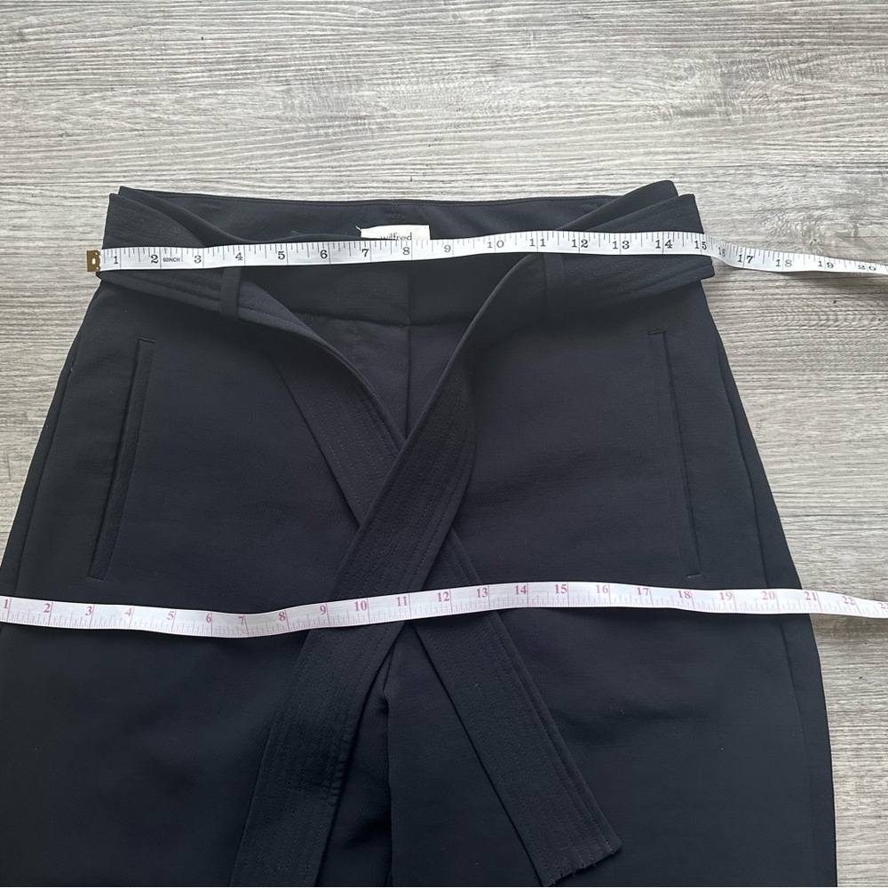 Wilfred Tie-front Black Pants Sz 8 neutral work professional corporategirl - Picture 7 of 8